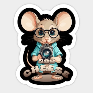 Mouse with Camera Sticker